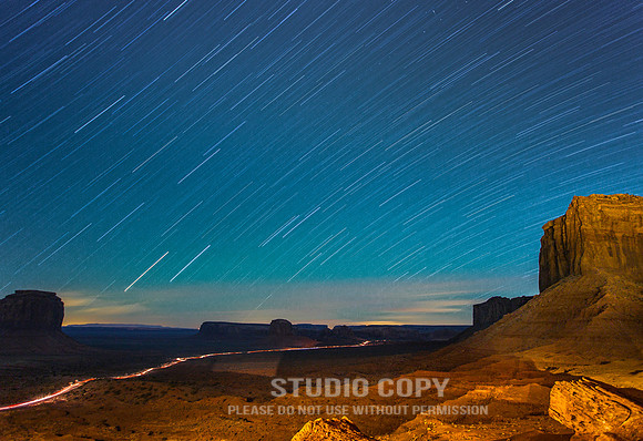 CDR_02252014_1524-1 Star TRails over Monument Valley