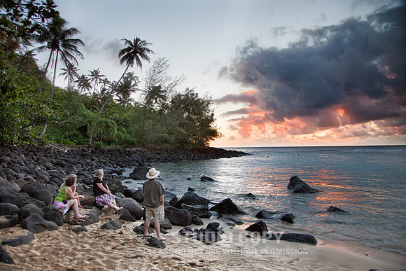 Watching Sunset at Kee Beach v3